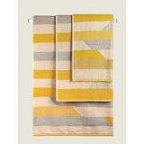 George Home hand towel grey and yellow stripe small, UK version