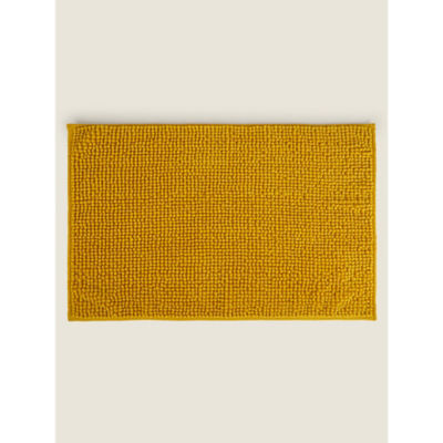 George Home mustard chenille bath mat 50cm x 80cm, UK version