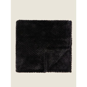 George Home Black Waffle Super Soft Throw 120 x 150cm