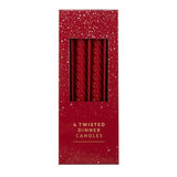 ASDA Red Unscented Twisted Dinner Candles 4 Pack- Buy online at McGrocer