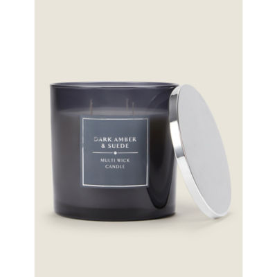 George Home Dark Amber & Suede XL Multiwick Candle