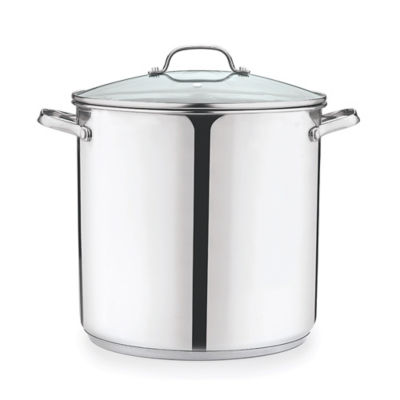 George Home stock pot silver stainless steel 15L, UK version