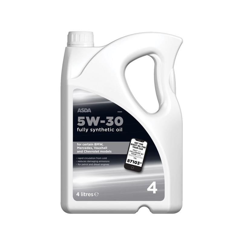 ASDA 5W-30 Fully Synthetic Engine Oil for BMW 4L - British product