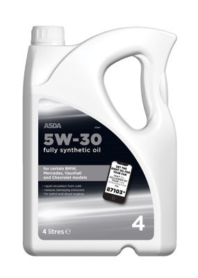 ASDA 5W-30 Fully Synthetic Engine Oil for BMW 4L - British product