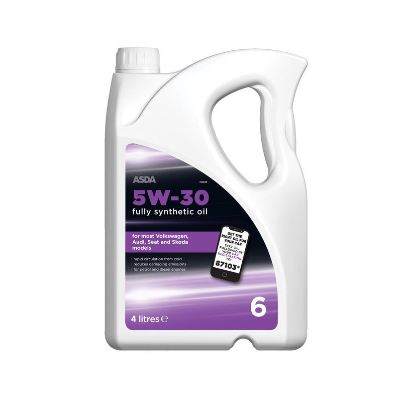 ASDA 5w30 fully synthetic VW engine oil 4L - British product