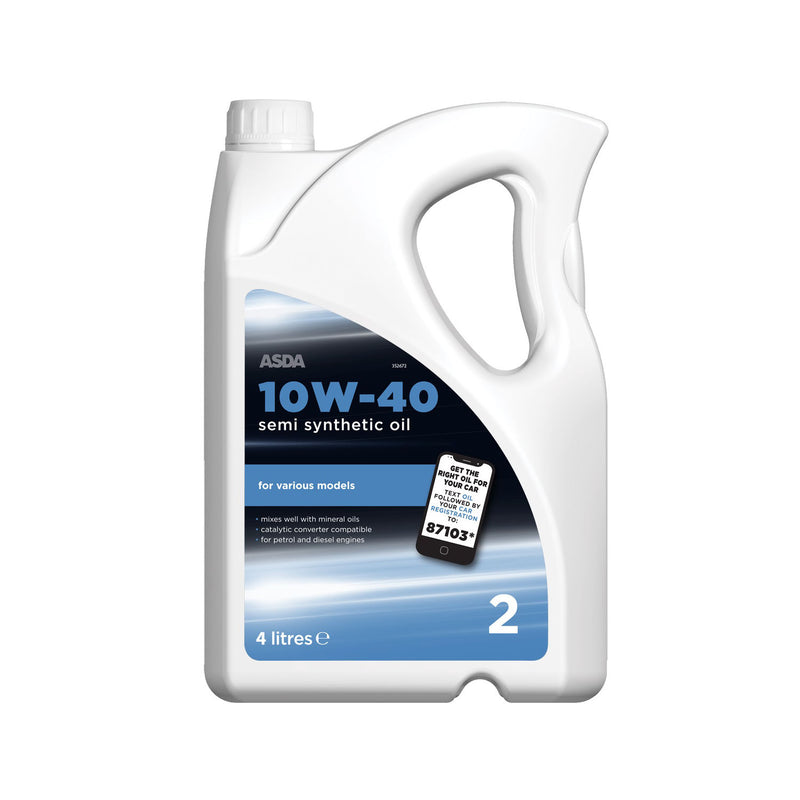 ASDA 10W-40 semi synthetic engine oil 4L - British product