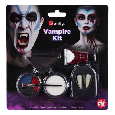 Smiffy's Vampire FX Makeup Kit with brush and sponge (British brand)