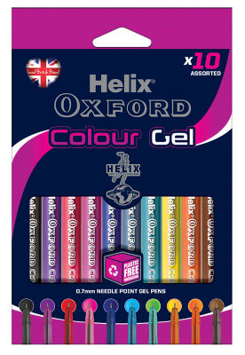Oxford Helix Gel Pens 10 Pack, imported from the UK