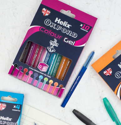 Oxford Helix Gel Pens 10 Pack, imported from the UK