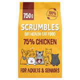 Scrumbles adult & seniors 75% chicken dry cat food 750g (British brand)