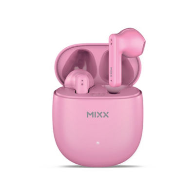 Mixx StreamBuds Live A5 pink earphones, imported from the UK