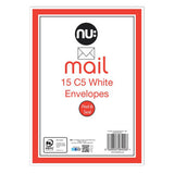 Enveloppes d'envoi Nuco C5, pack de 25, importées du Royaume-Uni