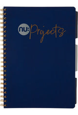 Nuco Navy Prosjektbok Linjert A4 Notatbok