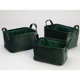 George Home dark green storage baskets set of 3 (British brand)