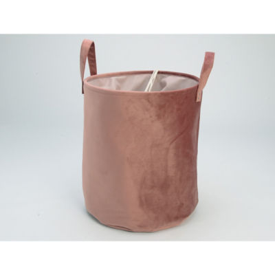 George Home pink velvet laundry basket 50cm, UK version