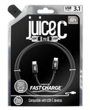 Juice USB-C cable black braided 2m, imported from the UK