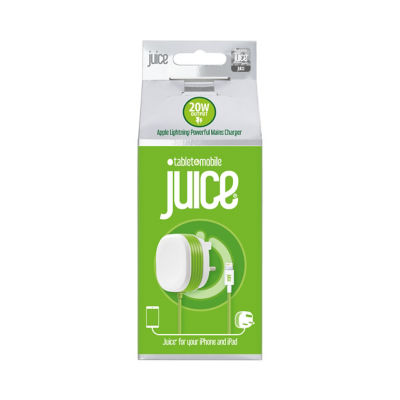 Juice 20W mains charger Lightning cable, imported from the UK