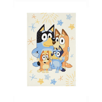 Bluey Sherpa Blanket family design 100x150cm - British product