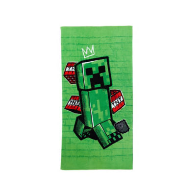 Minecraft Creeper towel 70x140cm 100% cotton (British brand)