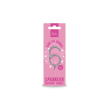 ASDA Silver Number 6 Sparkler with Plastic Holder- Buy online at McGrocer
