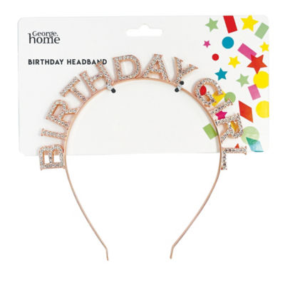 George Home Rose Gold Birthday Girl Headband 1pk