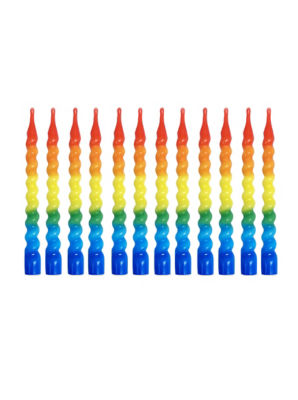 George Home rainbow twist birthday candles 12pk, UK version