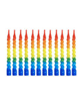 George Home rainbow twist birthday candles 12pk, UK version