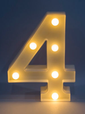 George Home Number Light 4 standing decoration - British product