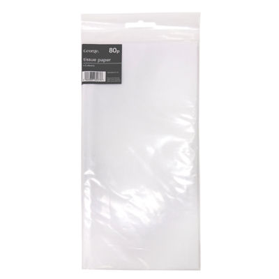 George Home plain white tissue paper 5pk, UK version