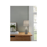 George Home light grey fluted table lamp, UK version