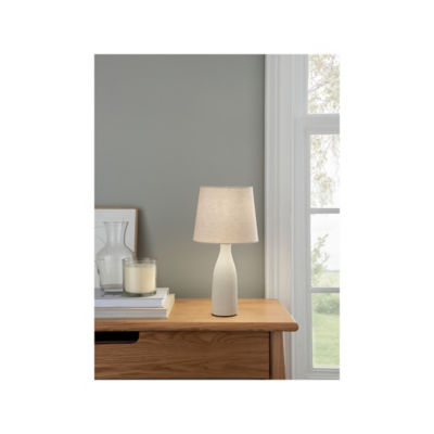 George Home natural fluted table lamp, UK version