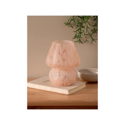George Home Pink Mushroom Portable Battery Table Lamp, UK version