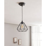 George Home Black Easy Fit Wire Triangle Pendant Light Shade