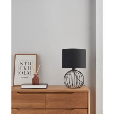 George Home black wire table lamp, UK version