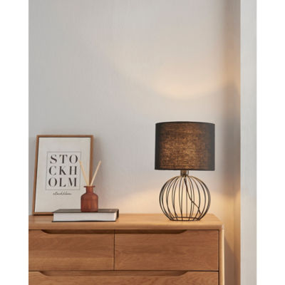 George Home black wire table lamp, UK version