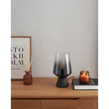 ASDA George Home Grey Ombre Glass Table Lamp 14x14x25cm- Buy online at McGrocer
