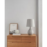 ASDA George Home Grey Fluted Linen Large Table Lamp- Buy online at McGrocer