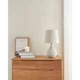 ASDA George Home Cream Fluted Linen Large Table Lamp- Buy online at McGrocer