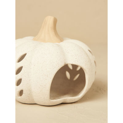 At Home with Stacey Solomon white giant pumpkin tealight holder, UK version