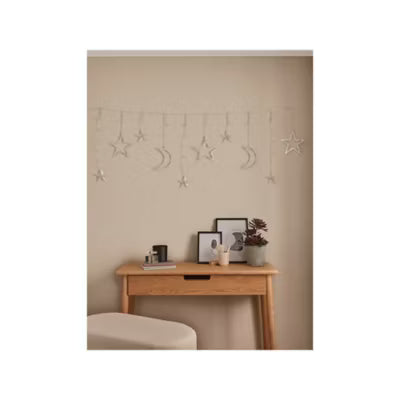 George Home white LED star moon curtain light 135x54cm UK version