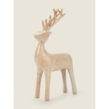 ASDA George Home Natural White Wash Resin Stag Ornament 30 x 30 x 22 cm- Buy online at McGrocer