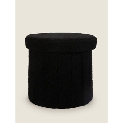 ASDA George Home Sherpa Storage Stool 37 x 38 x 38cm- Buy online at McGrocer