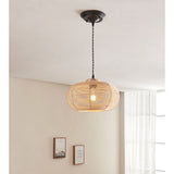 George Home natural rattan pendant light shade 35x35x20cm, UK version