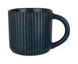 George Home teal coloured ribbed stoneware mug, UK version