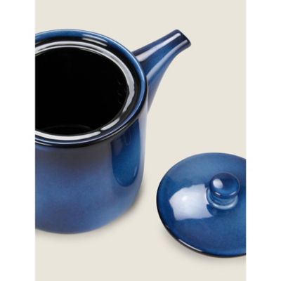 George Home blue reactive glaze teapot, UK version