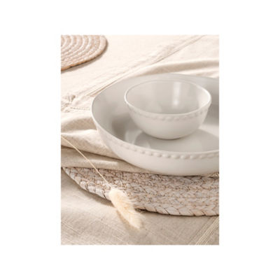 At Home with Stacey Solomon white beaded pasta bowl 20cm - British product