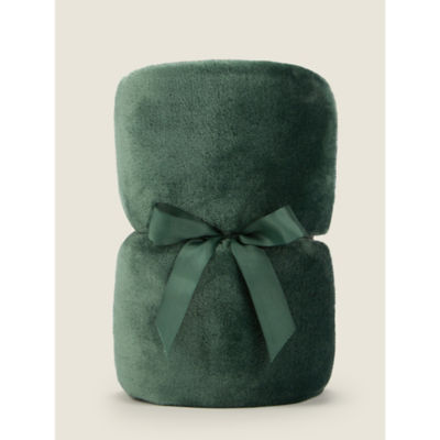 George Home green throw 120 x 150cm, UK version