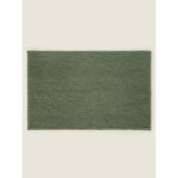 George Home sage green solid chenille bath mat 50cm x 80cm, UK version