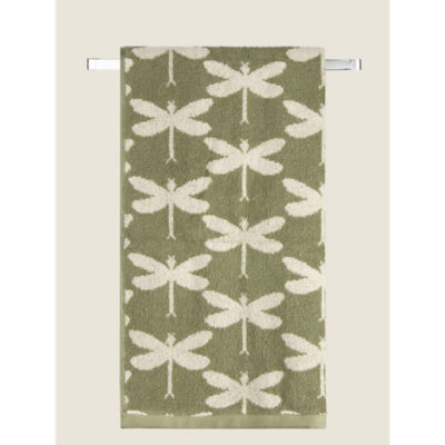 George Home green dragonfly hand towel 50x90cm (British brand)