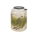 ASDA George Home Green Ceramic Solar Leaf Lantern 13.1x13.1x18.3cm- Buy online at McGrocer